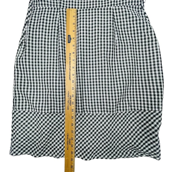 Vineyard Vines Black & White Gingham Seersucker Tie Front Dress Size 10 - Picture 16 of 16